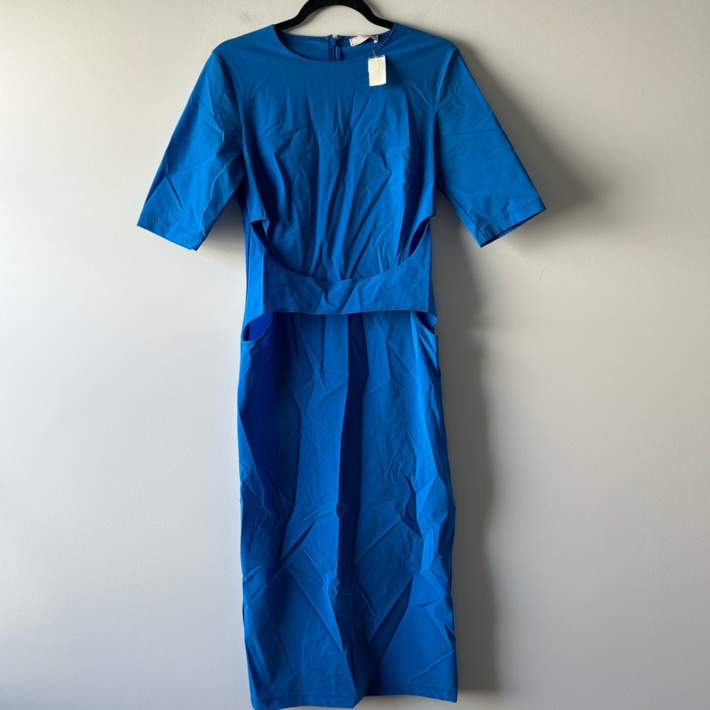 Nina Ricci royal blue short sleeve dress